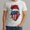 American Flag Football Light Christmas Hat Shirt