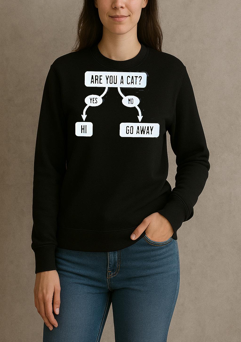 Are You A Cat Yes Hi No Go Away Shirt sweater