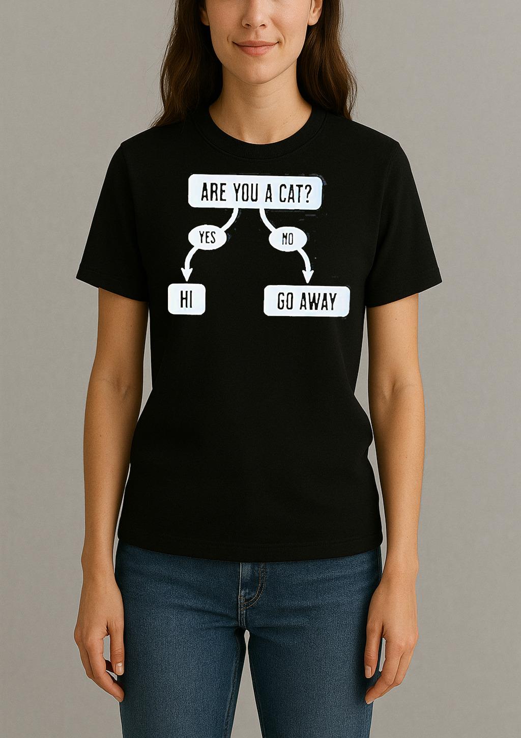 Are You A Cat Yes Hi No Go Away Shirt Womentee