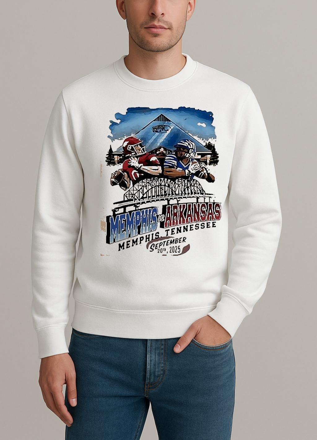 Arkansas Vs Memphis Game Day 2025 Paint sweater