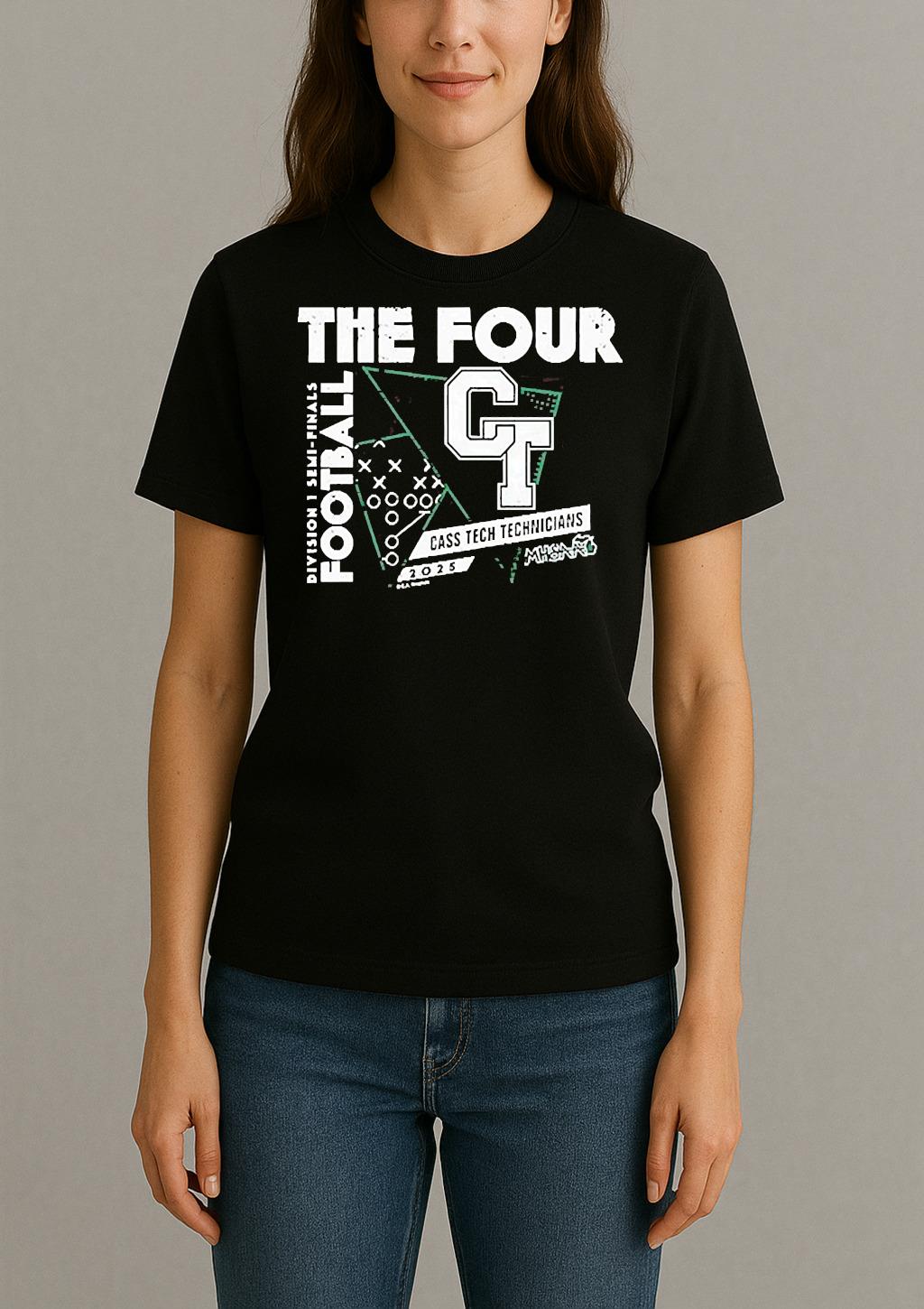 Cass Tech Technicians The Four 2025 Mhsaa Football D1 Finals Shirt Womentee