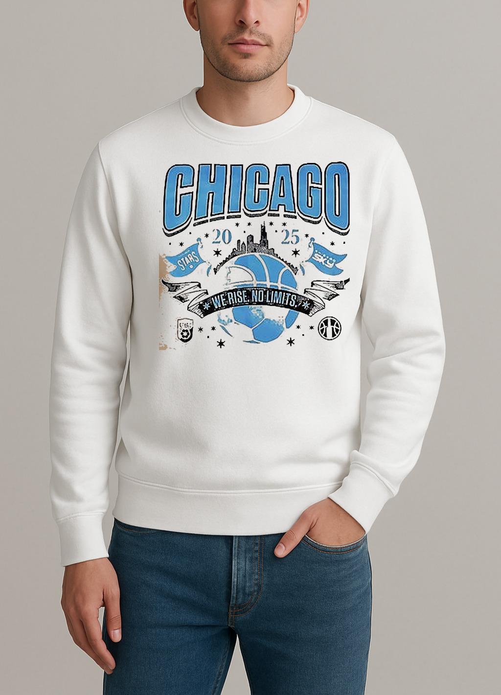 Chicago Sky X Stars 2025 We Rise No Limits Shirt sweater