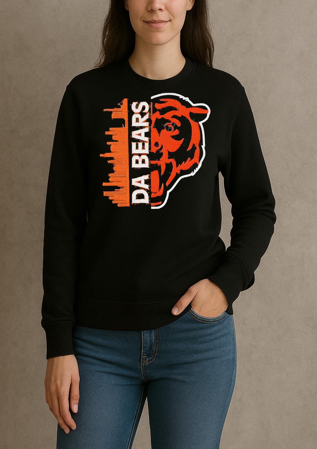 Da Bears Graphic Chicago Football City Skyline Shirt sweater