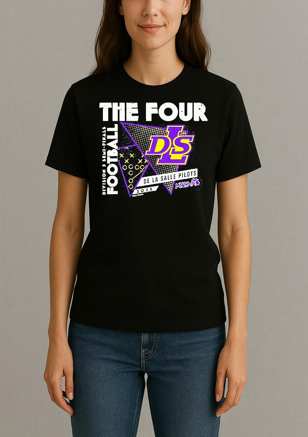 De La Salle Pilots The Four 2025 Mhsaa Football D3 Finals Shirt Womentee