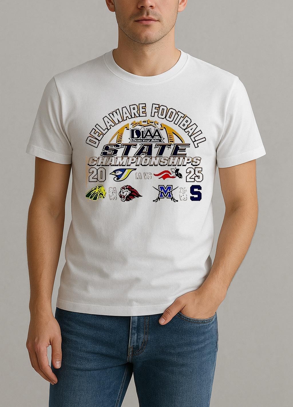 Delaware Football Diaa 2025 State Football Championships All Team Shirt
