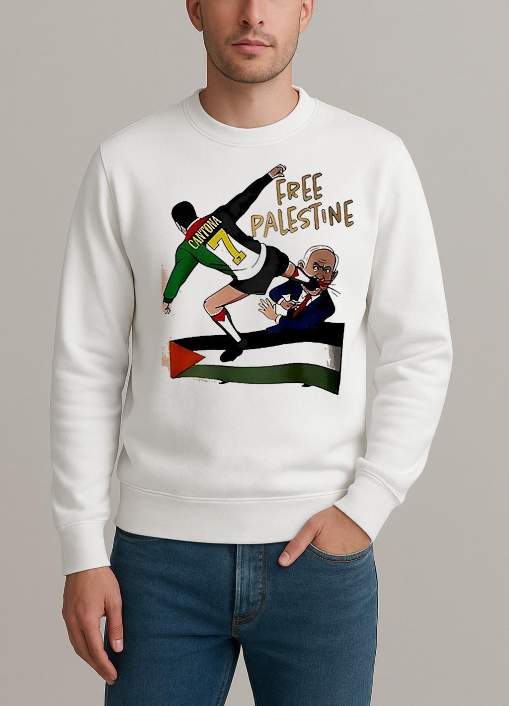 Eric Cantona Free Palestine Shirt sweater
