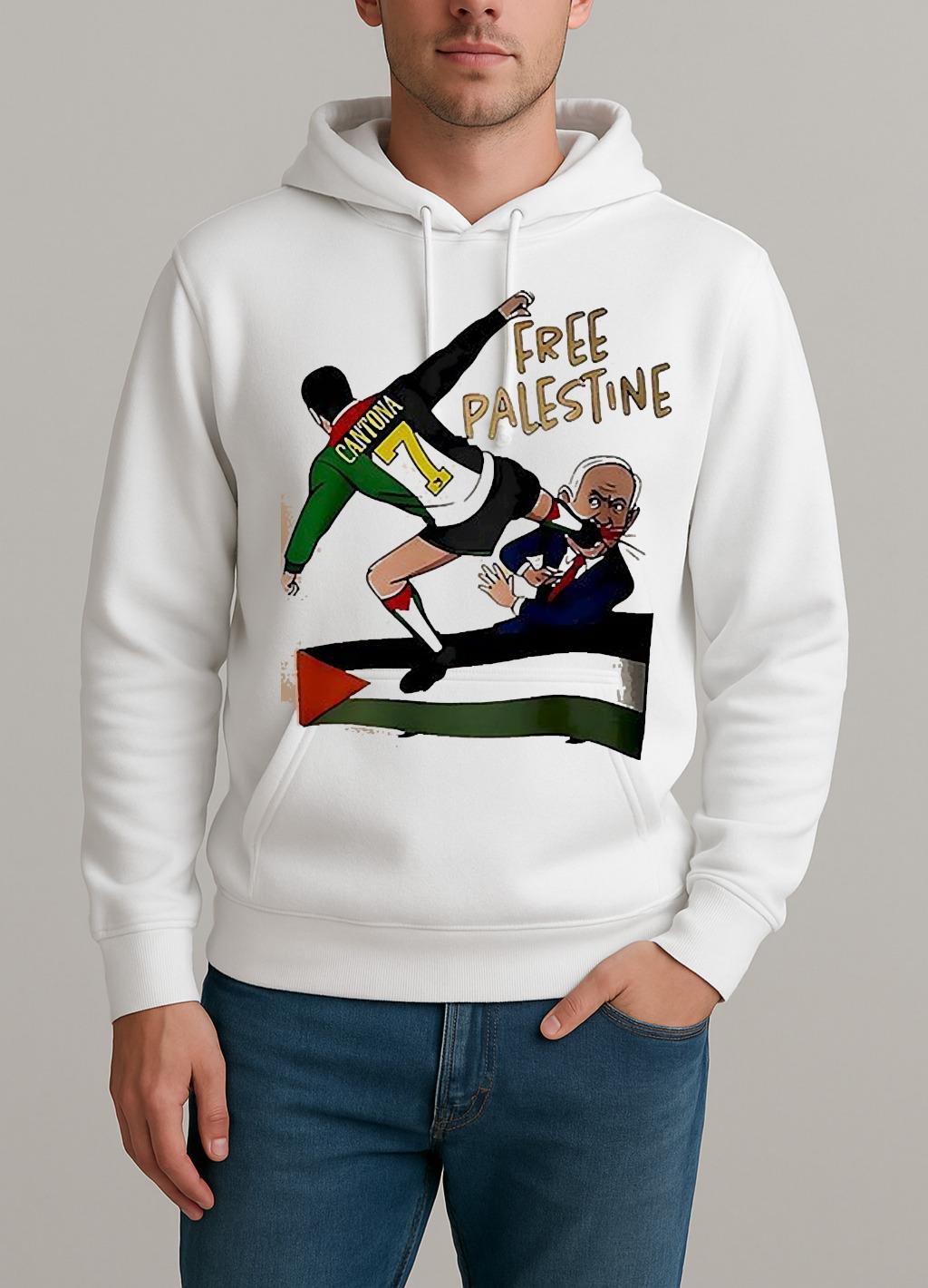 Eric Cantona Free Palestine Shirt Unisexhoodie