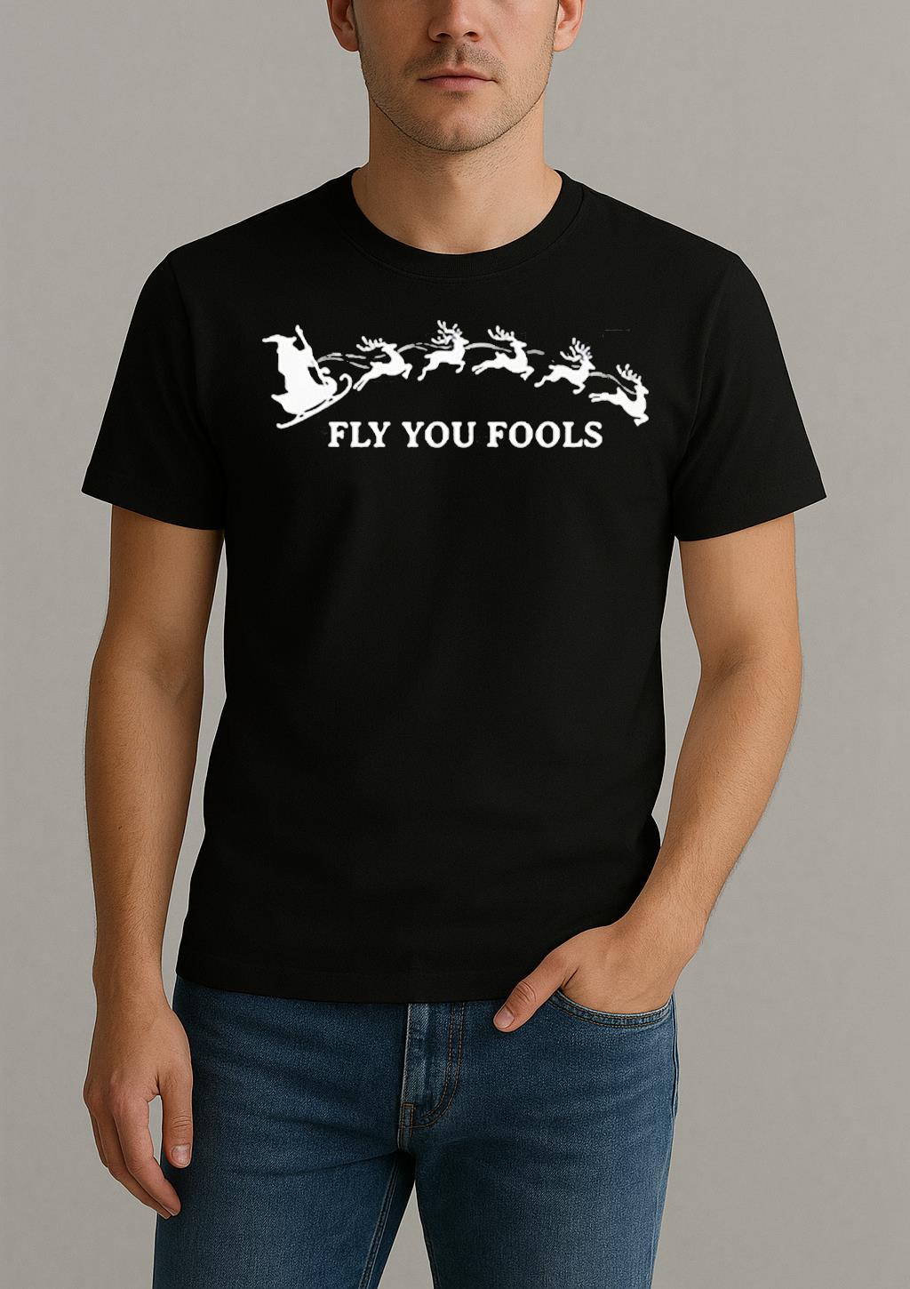 Fly You Fools Funny Christmas Lotr Shirt