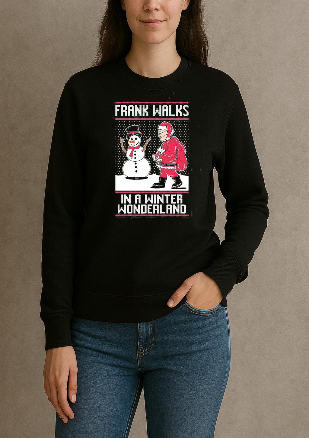 Frank Walks In A Winter Wonderland Ugly Sweater Christmas Shirt Xmas 2025 Tee sweater