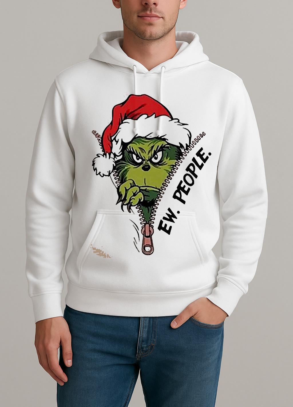 Grinch Ew People 2025 Christmas Shirt Unisexhoodie