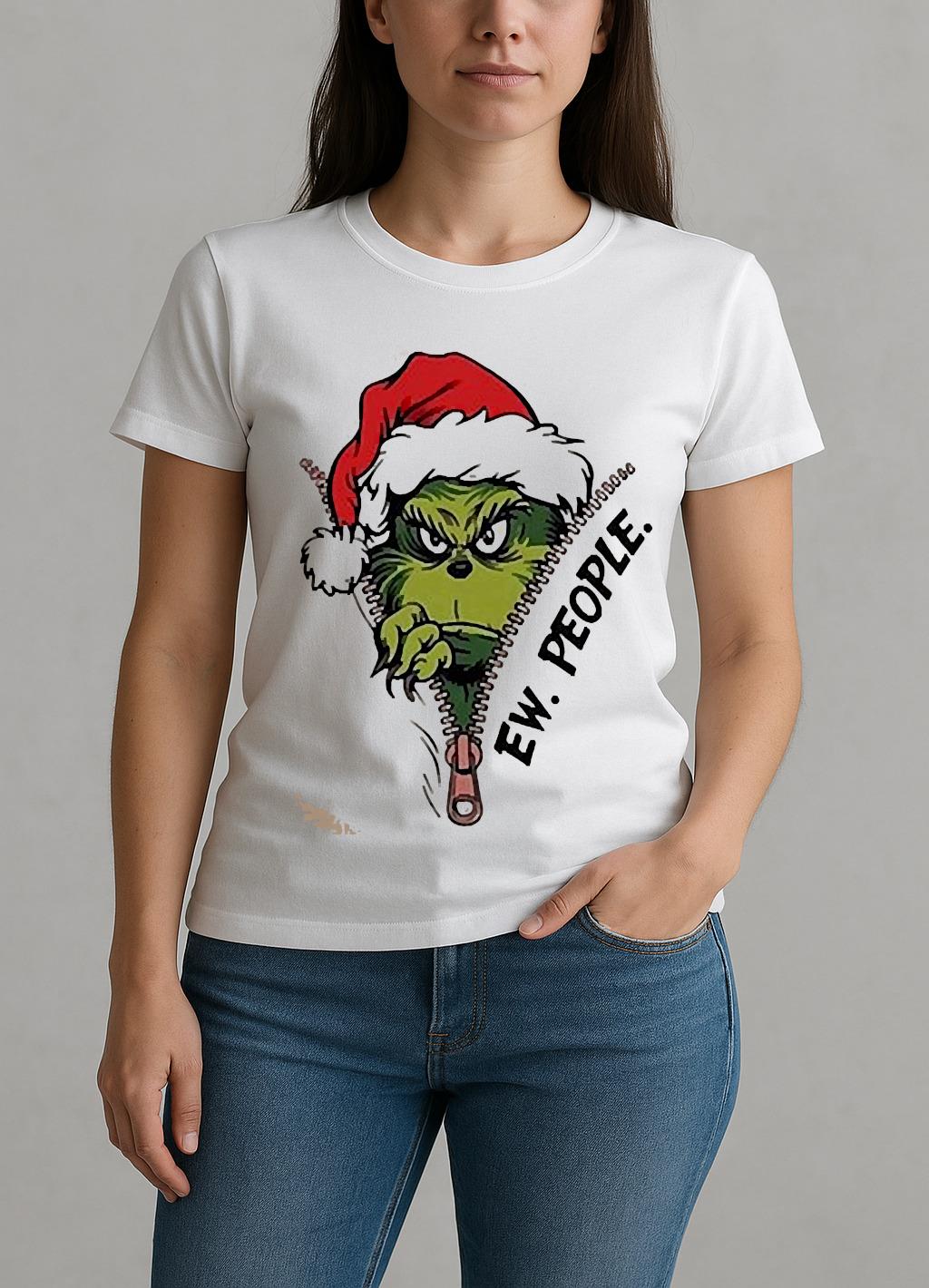 Grinch Ew People 2025 Christmas Shirt W-tee