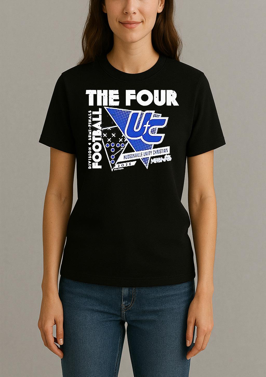 Hudsonville Unity Christian The Four 2025 Mhsaa Football D4 Semi Finals Shirt Womentee