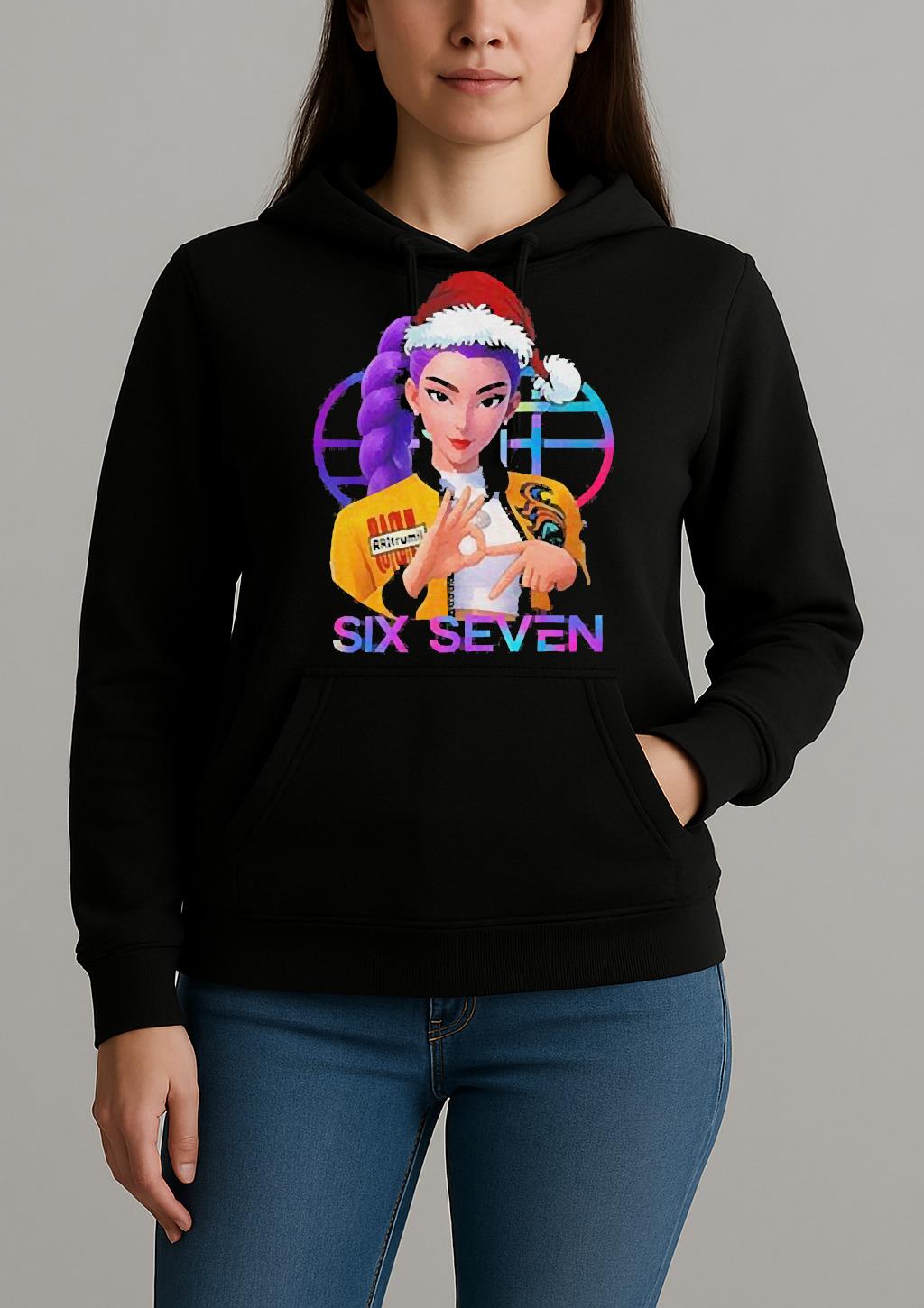 Huntrix K Pop Demon Hunters 6 7 Meme Funny Christmas Shirt Unihoodie