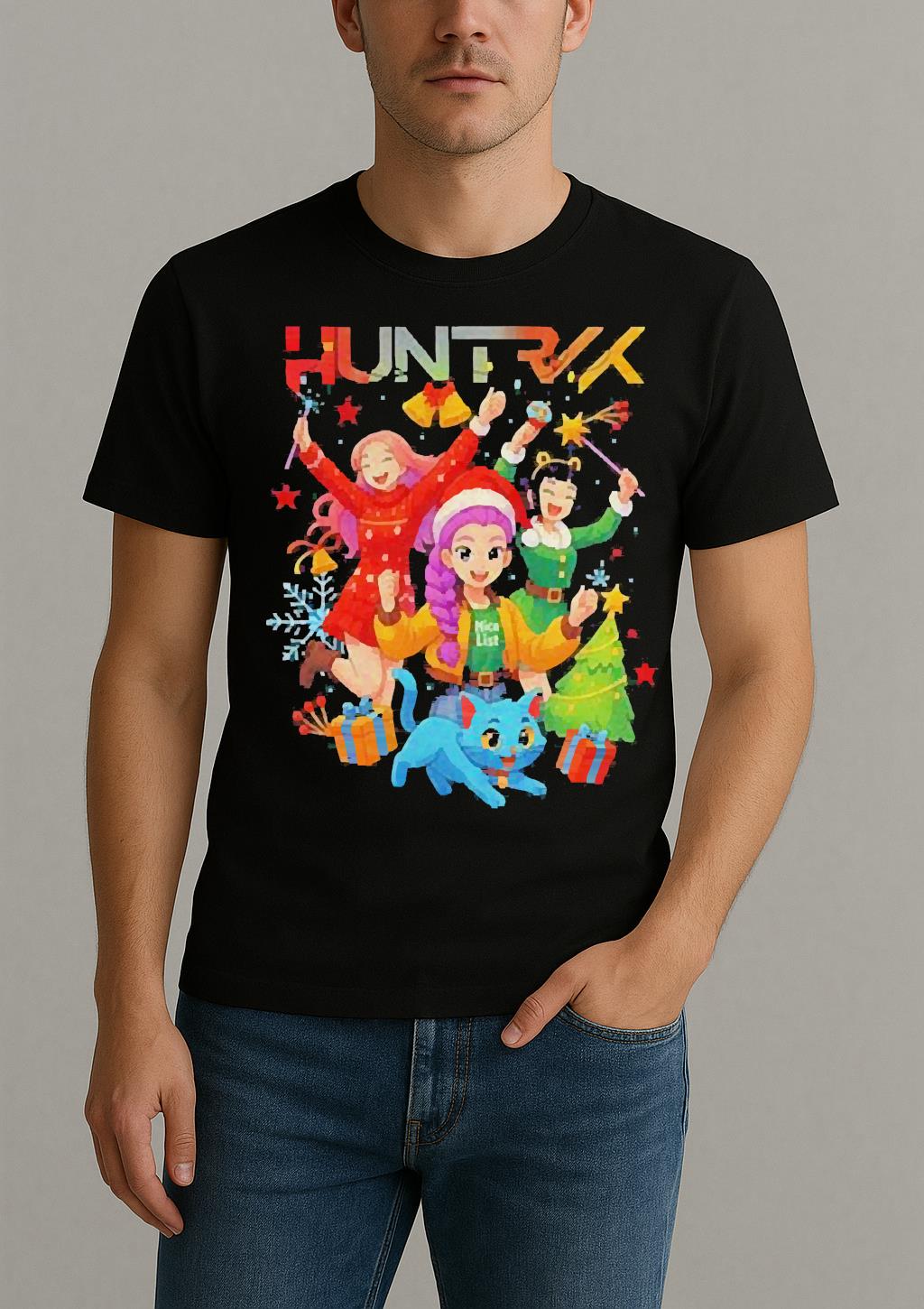 Huntrix K Pop Demon Hunters Christmas Cute Kawaii Holiday Shirt