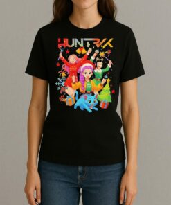 Huntrix K Pop Demon Hunters Christmas Cute Kawaii Holiday Shirt Womentee