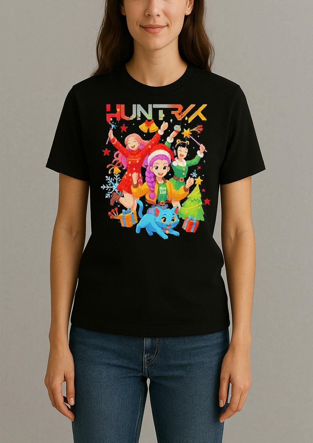 Huntrix K Pop Demon Hunters Christmas Cute Kawaii Holiday Shirt Womentee