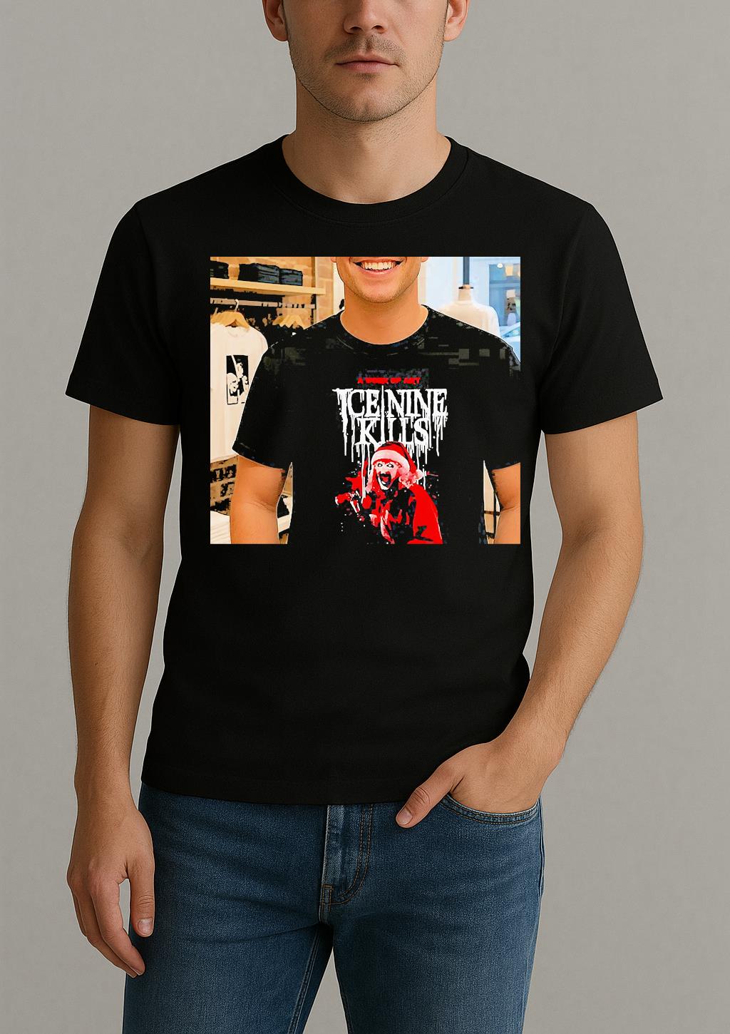 Ice Nine Kills X Terrifier A Work Of Art Christmas Horror Shirt