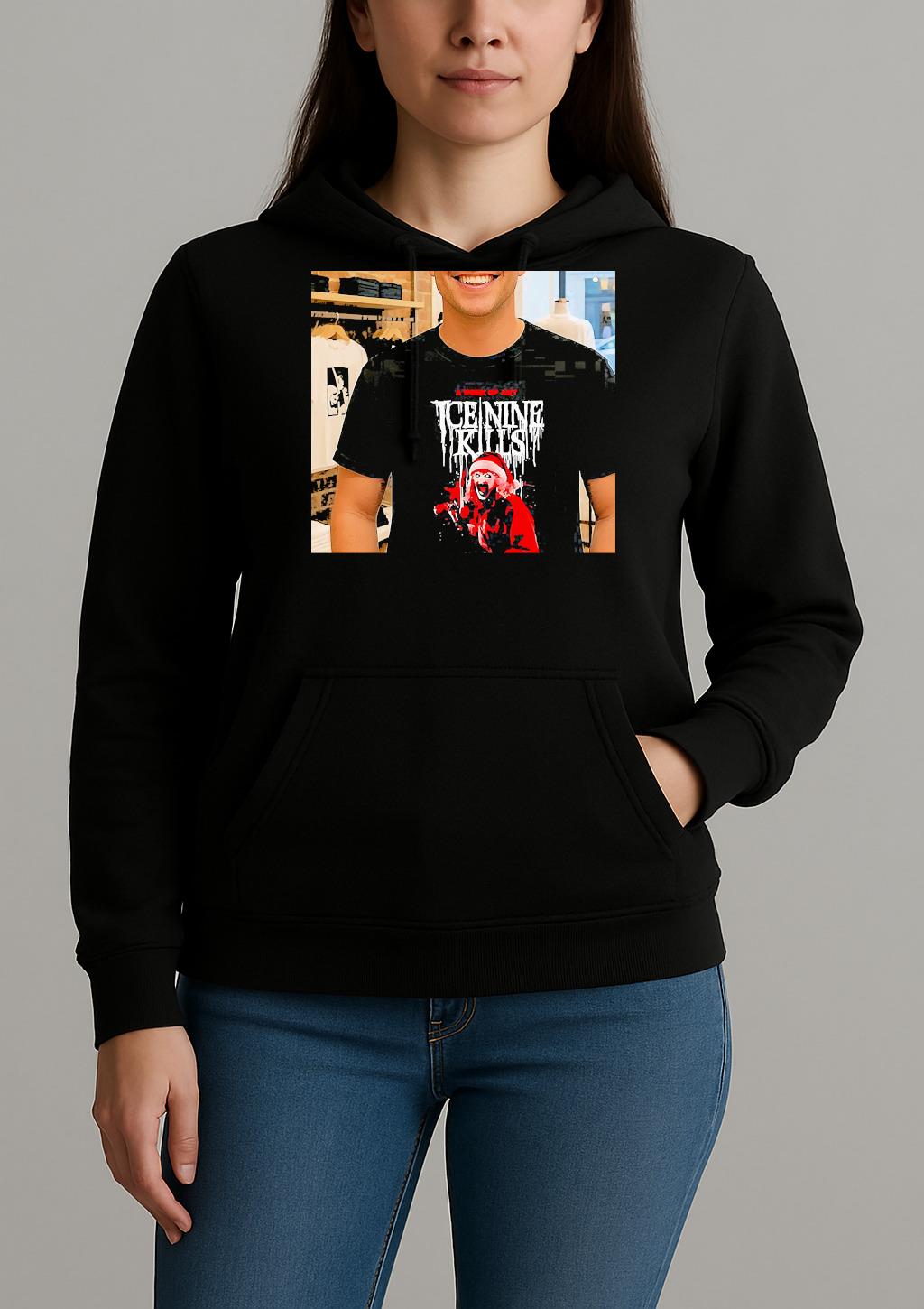 Ice Nine Kills X Terrifier A Work Of Art Christmas Horror Shirt Unihoodie