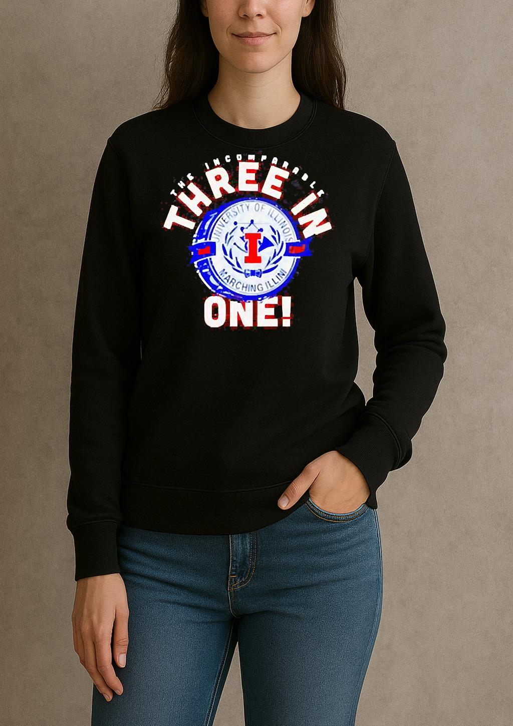 Illinois Marching Band Drum 3 In T Shirt sweater