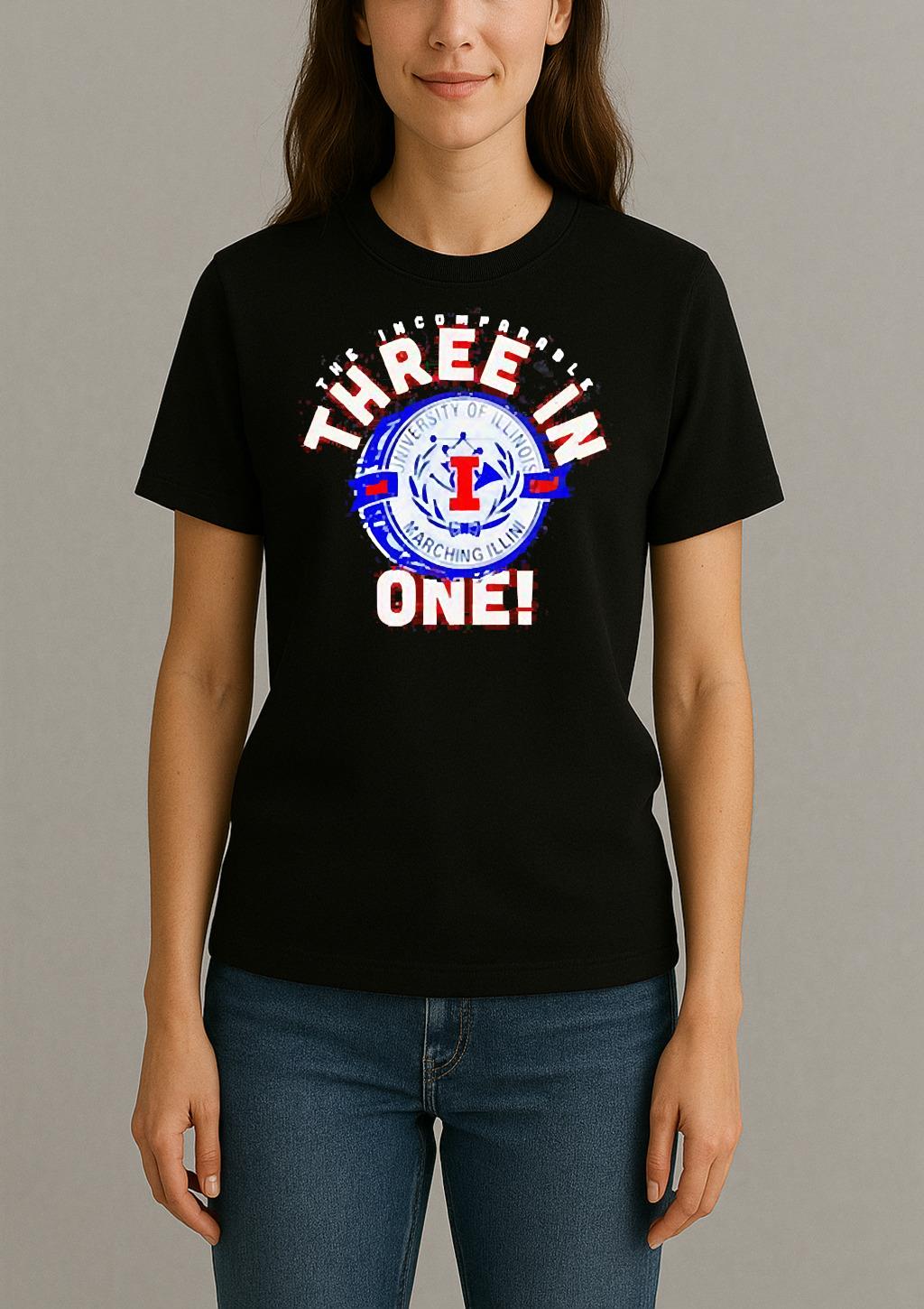 Illinois Marching Band Drum 3 In T Shirt Womentee