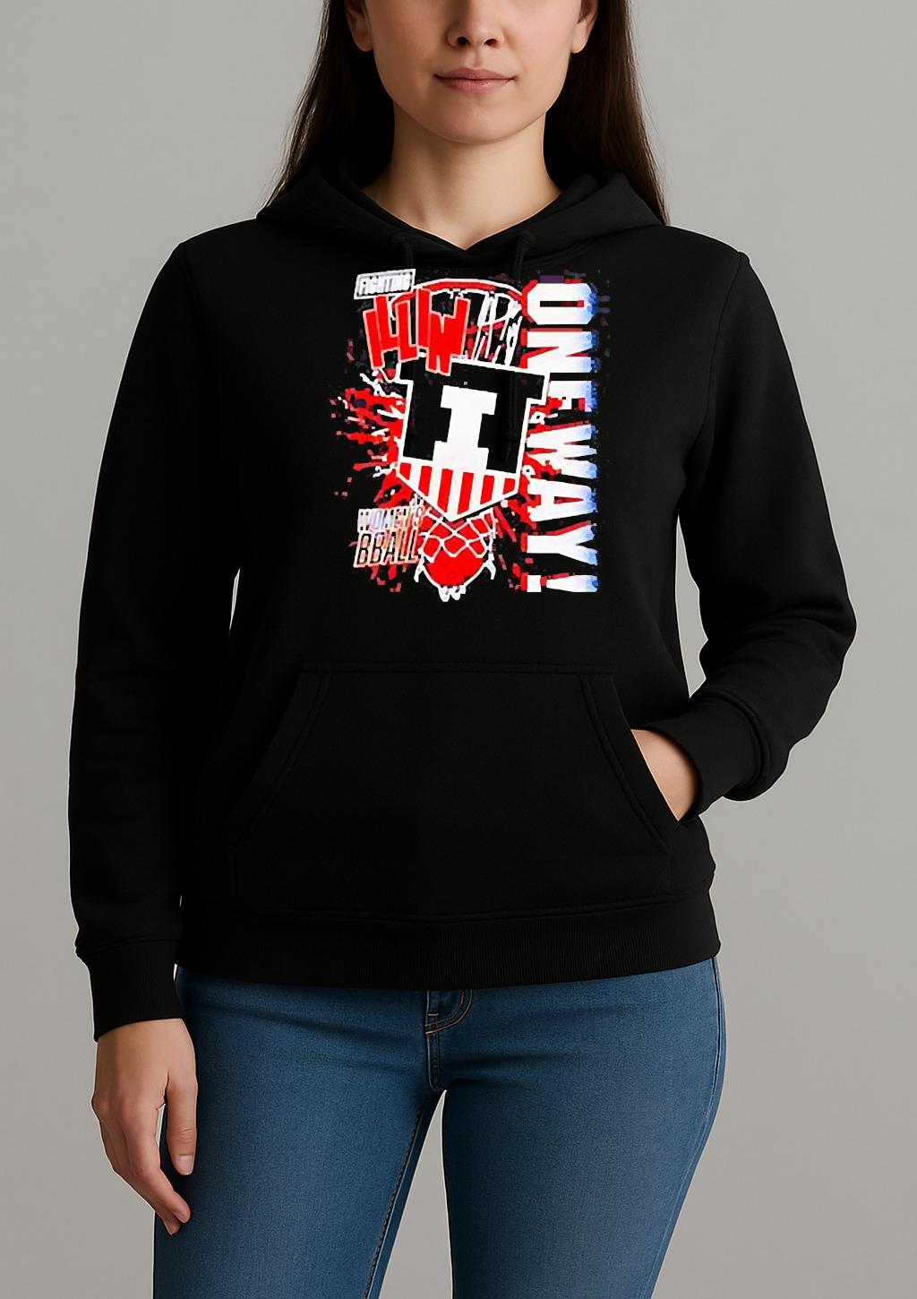 Illinois Womens Basketball One Way T Shirt Unihoodie