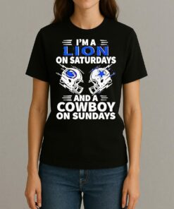 Im A Lion On Saturdays And A Cowboy On Sundays Shirt Womentee