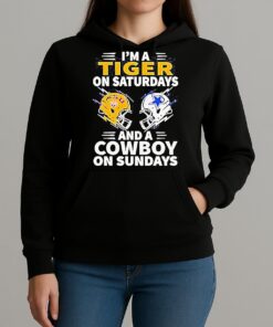 Im A Tiger On Saturdays And A Cowboy On Sundays Shirt Unihoodie