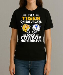 Im A Tiger On Saturdays And A Cowboy On Sundays Shirt Womentee
