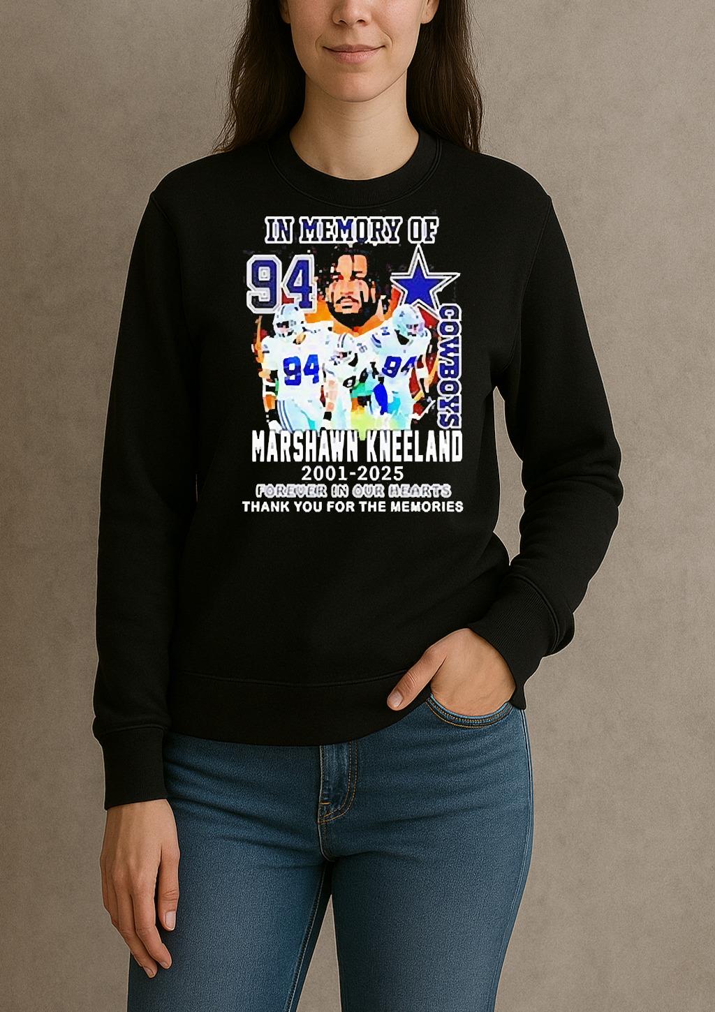 In Memory Of Cowboys Marshawn Kneeland 2021 2025 Forever In Our Hearts T Shirt sweater