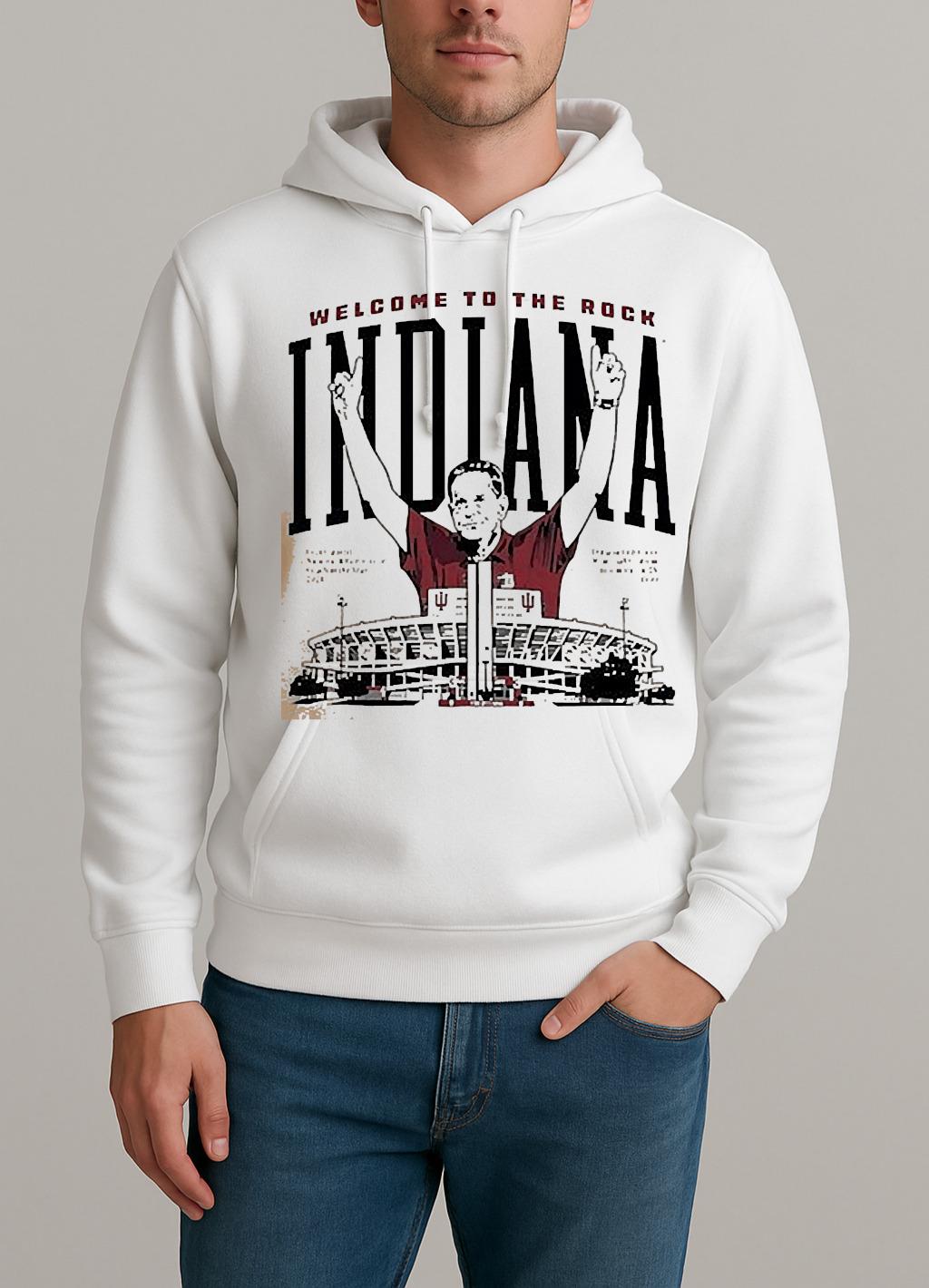 Indiana Hoosiers Curt Cignetti Welcome To The Rock Shirt Unisexhoodie