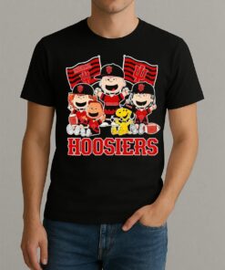 Indiana Hoosiers Shop Snoopy Charlie Brown And Friends Hoosiers Flags T Shirt