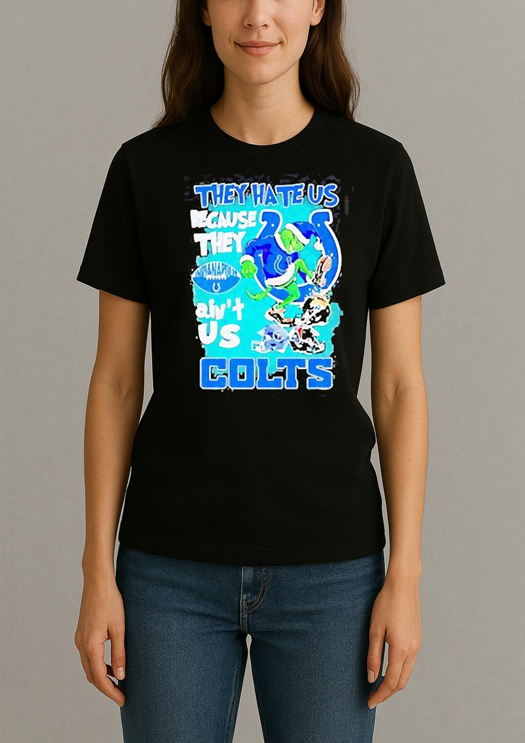 Indianapolis Colts Grinch They Hate Us Stomp On Teams T Shirt 1 Womentee