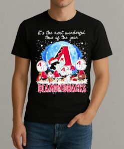 Its The Most Wonderful Time Of The Years Peanuts Characters X Arizona Diamondbacks Merry Christmas T Shirt