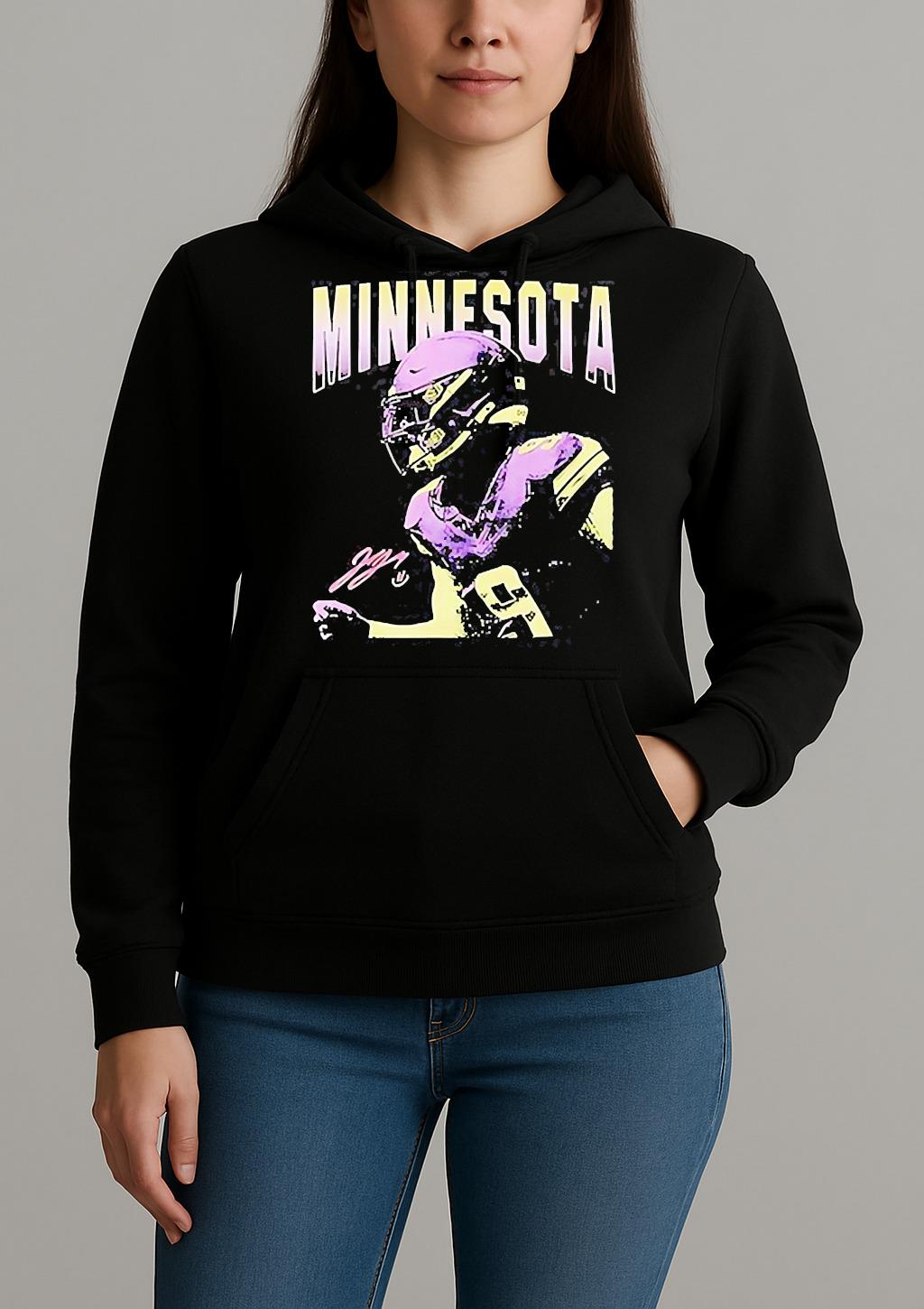 J J Mccarthy Minnesota Vikings Football Signature Shirt Unihoodie