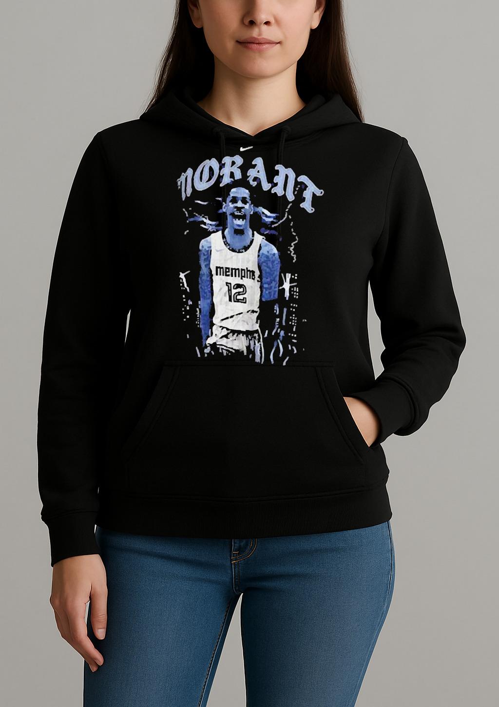 Ja Morant 12 Memphis Grizzlies Nike Basketball City Skyline Storm Vintage Shirt Unihoodie