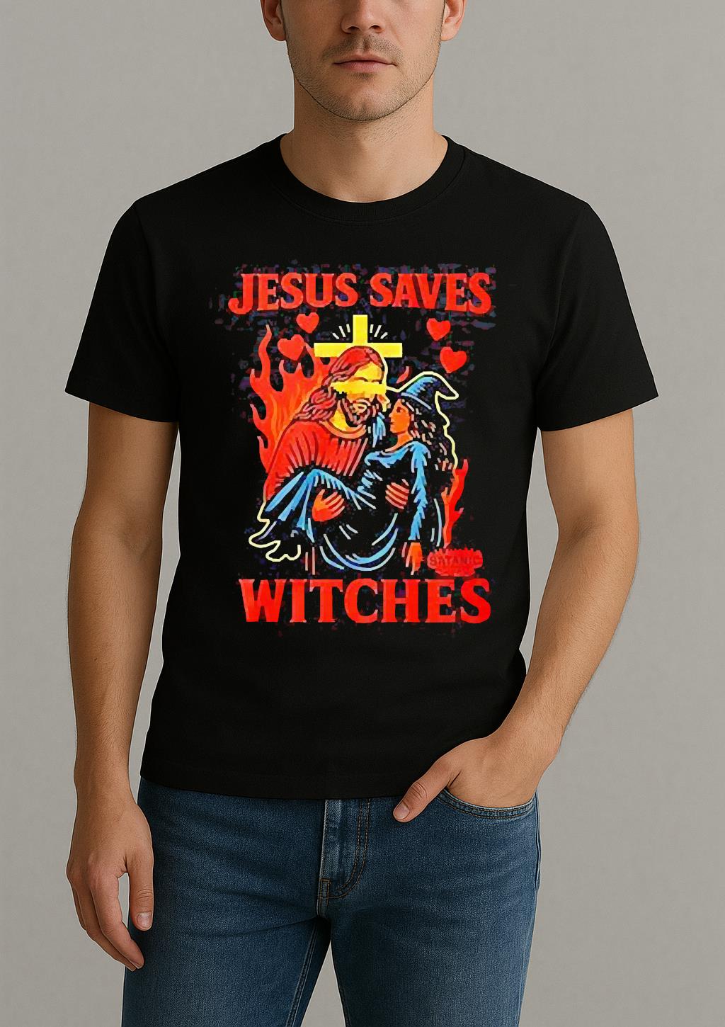 Jesus Saves Witches Graphic Shirt