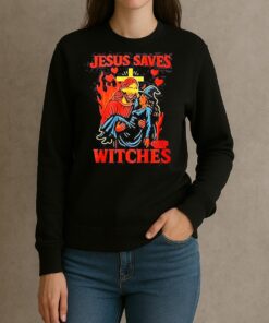 Jesus Saves Witches Graphic Shirt sweater