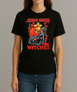 Jesus Saves Witches Graphic Shirt Womentee