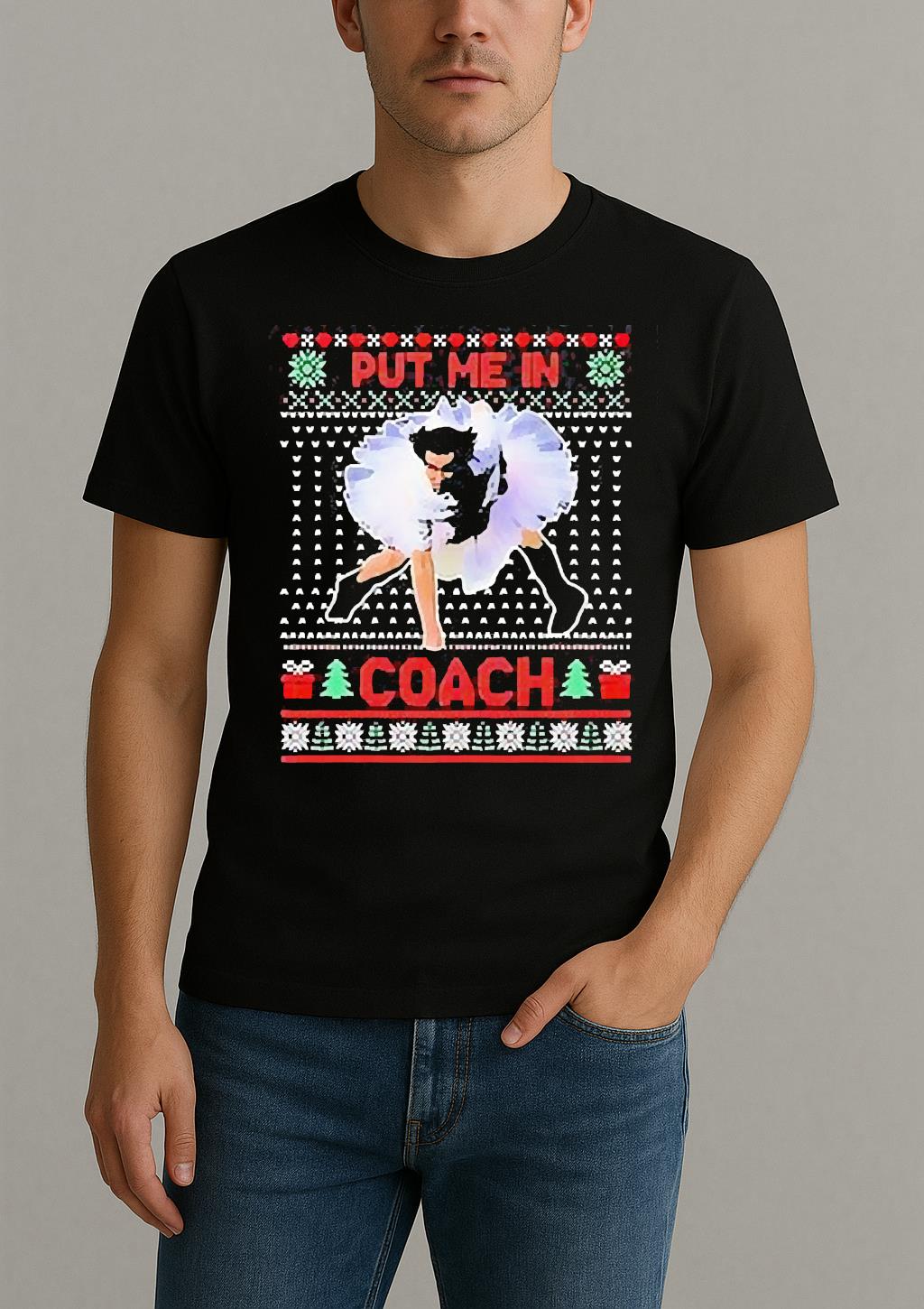 Jim Carrey Ace Ventura Put Me In Coach Christmas T Shirt