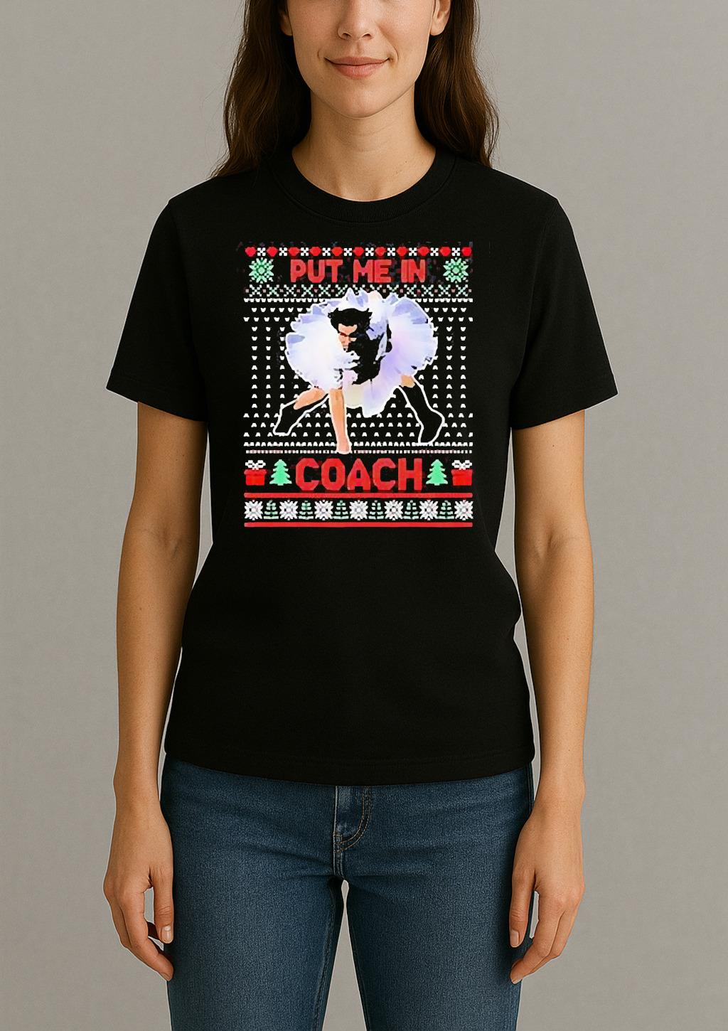 Jim Carrey Ace Ventura Put Me In Coach Christmas T Shirt Womentee