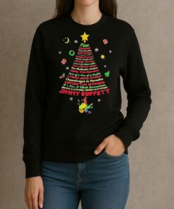 Jimmy Buffett Christmas Tree Fins Volcano Come Monday Merry Christmas Shirt sweater