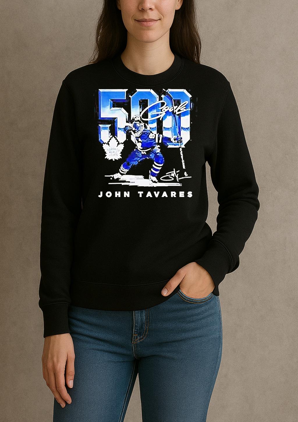 John Tavares Toronto Maple Leafs Hockey 500 Goal Signature T Shirt sweater