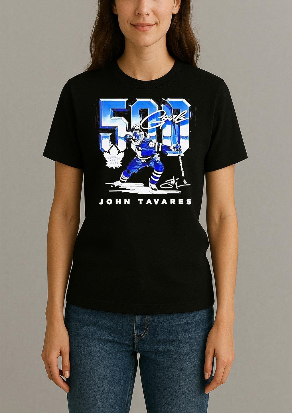 John Tavares Toronto Maple Leafs Hockey 500 Goal Signature T Shirt Womentee