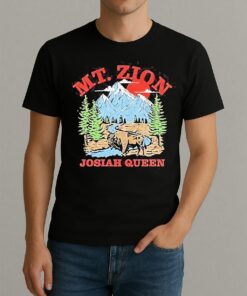 Josiah Queen Mt Zion American Bison Mountain Sunset T Shirt