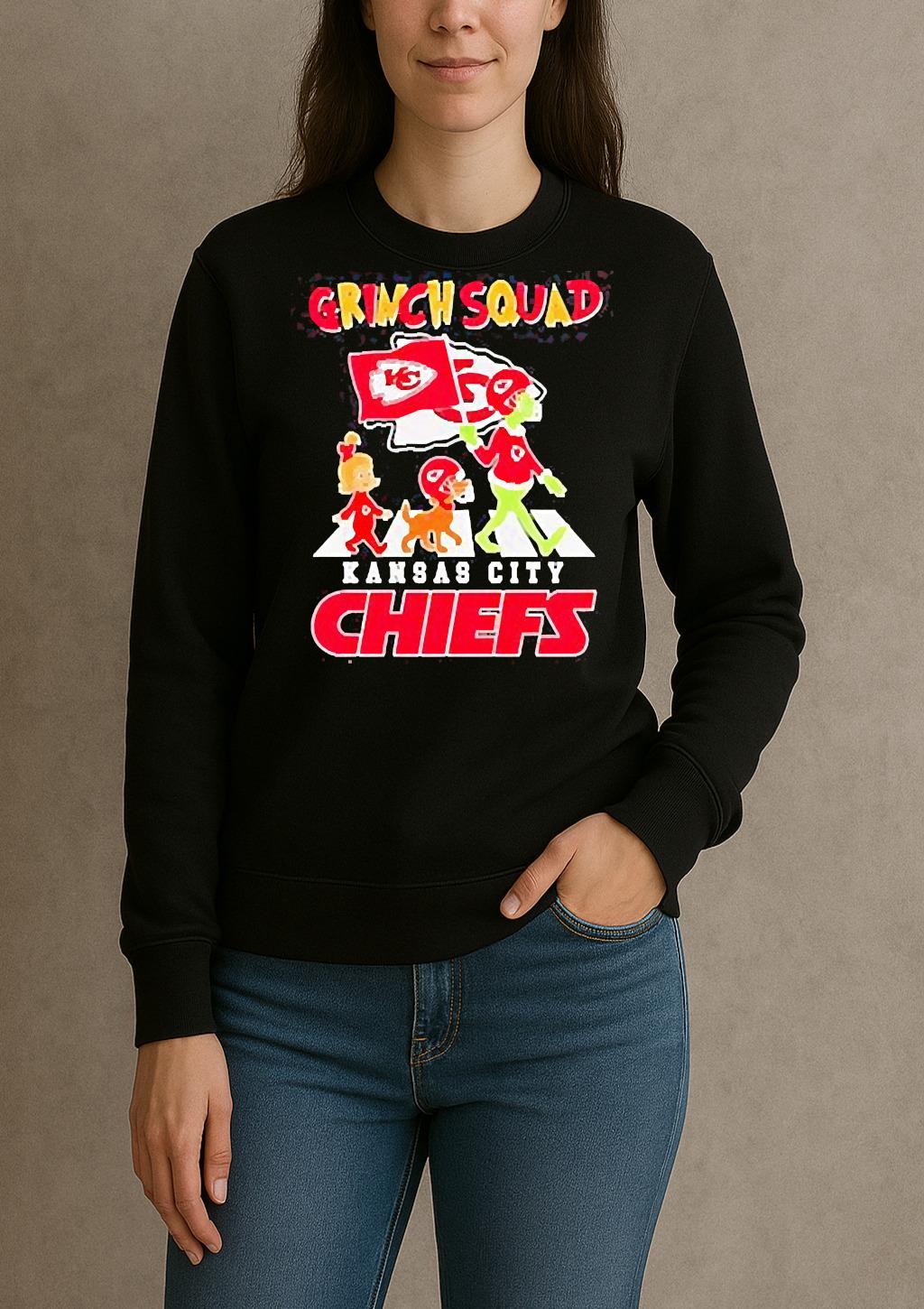Kansas City Chiefs Grinch Squad Abbey Road T Shirt sweater
