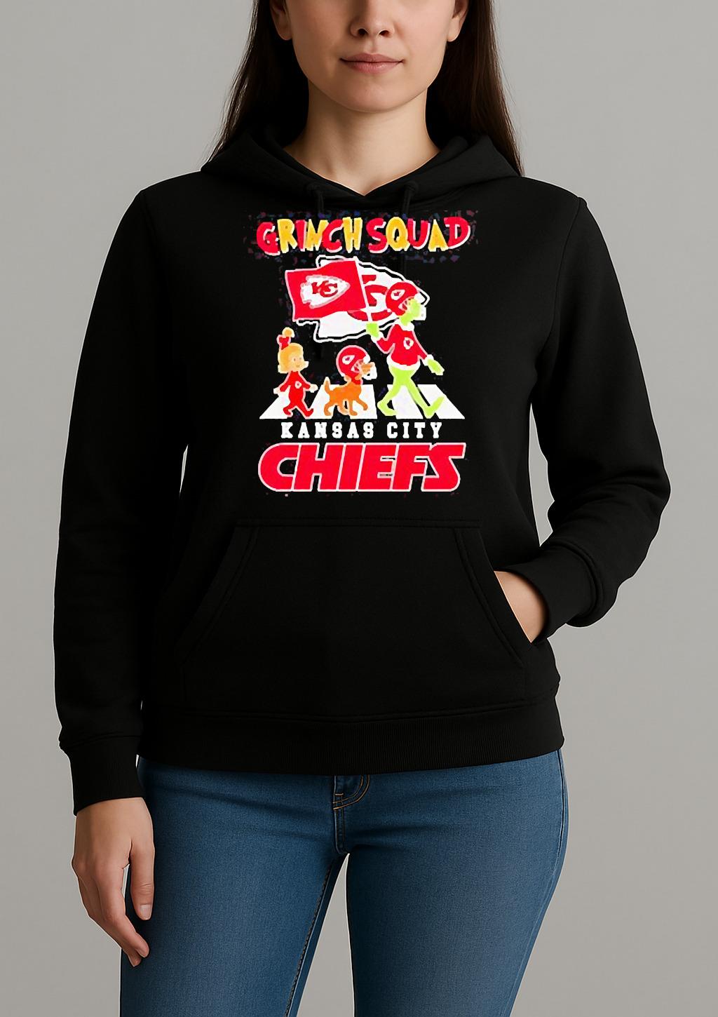 Kansas City Chiefs Grinch Squad Abbey Road T Shirt Unihoodie