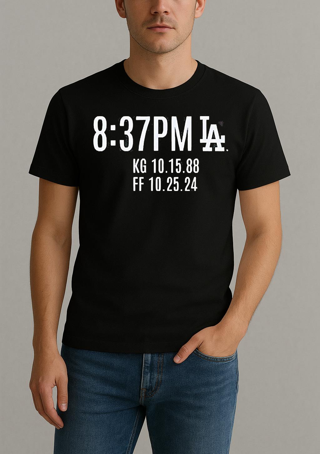 Kirk Gibson Freddie Freeman Walk Off Home Run 8 37Pm Los Angeles Dodgers T Shirt