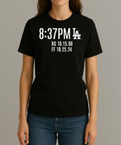 Kirk Gibson Freddie Freeman Walk Off Home Run 8 37Pm Los Angeles Dodgers T Shirt Womentee