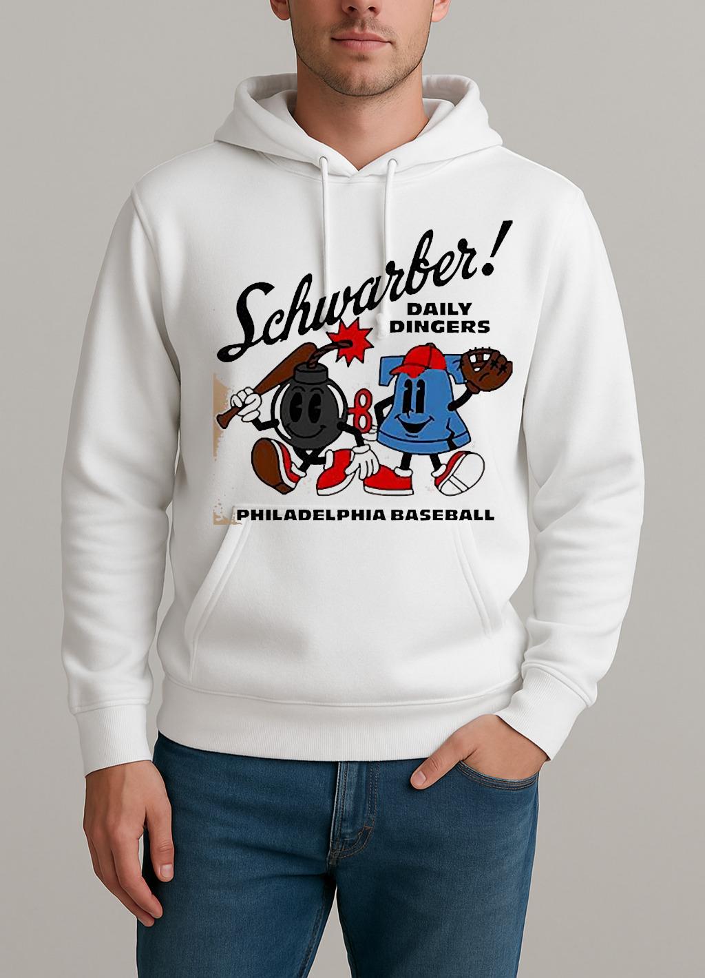 Kyle Schwarber Daily Dingers 2025 Superstar Cartoon Shirt Unisexhoodie