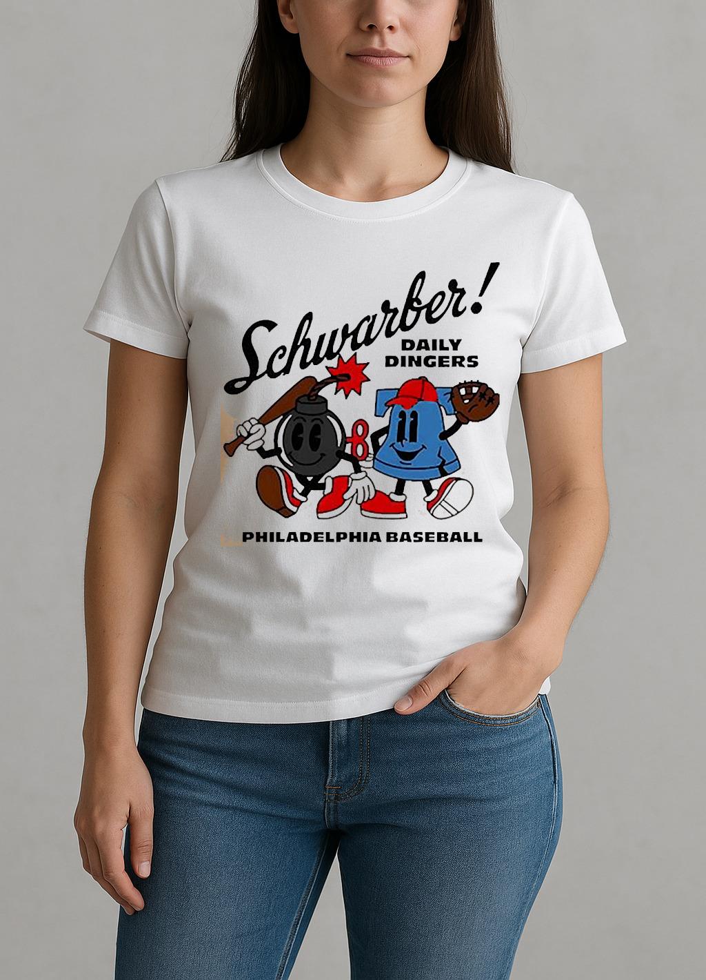 Kyle Schwarber Daily Dingers 2025 Superstar Cartoon Shirt W-tee